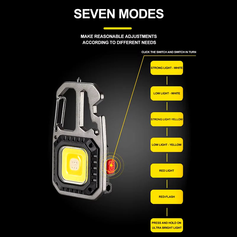 Linterna LED Multifuncional – 6 Modos de Luz 